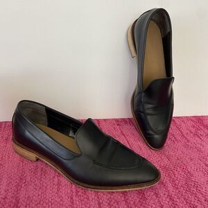 Everlane The Modern Loafer Pointed Toe Black Leather Size 8.5